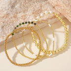 MULTI BALL PEARL CHAIN STRETCH BRACELET | 40B5183