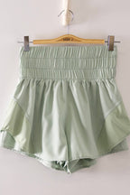 NP71089-Double Layered Activewear Shorts