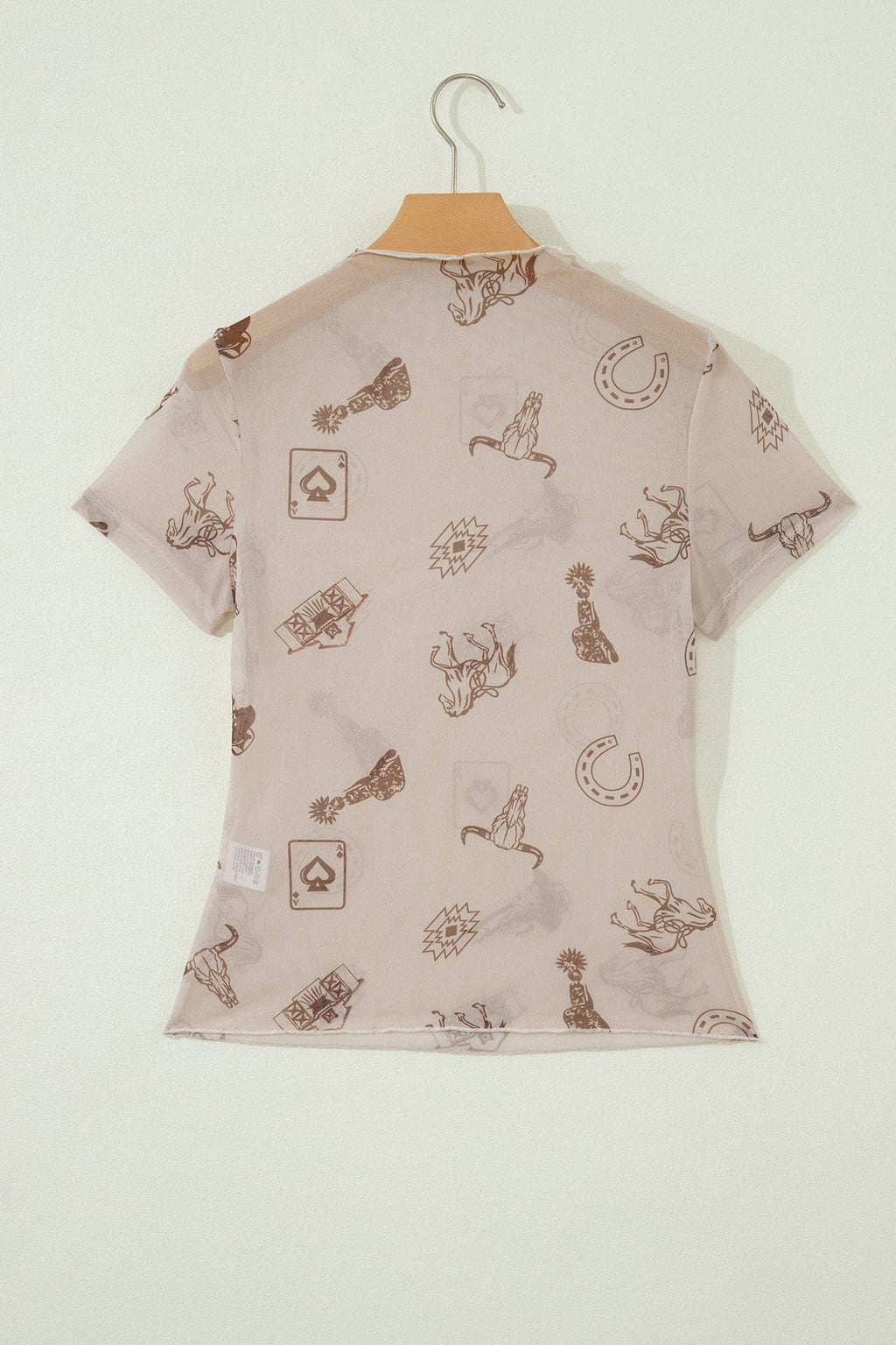 PRETTY BASH Western & Leopard Mesh Top