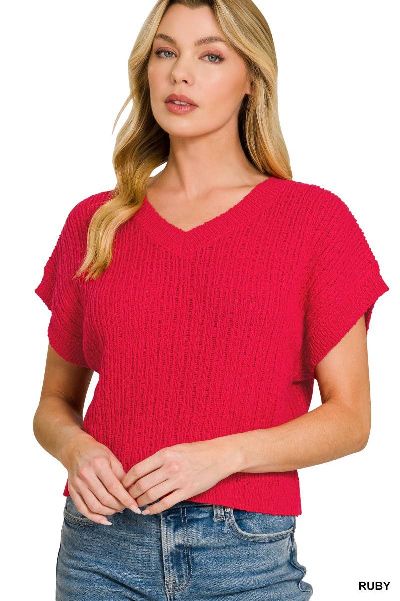 Textured Sweater Vest