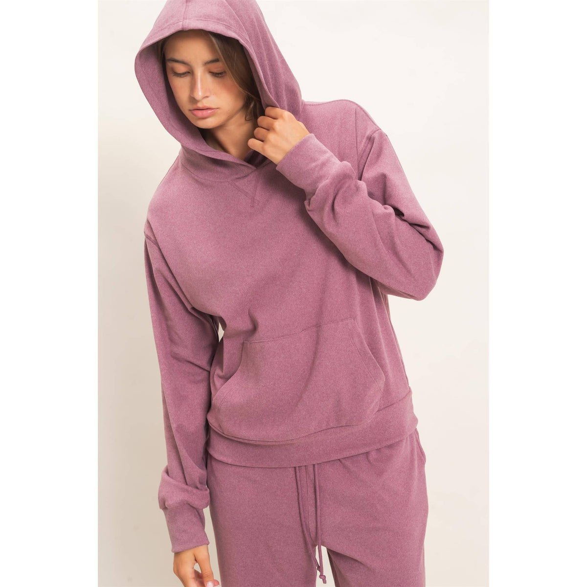 Long Sleeve Hoodie With Kangaroo Pocket