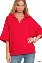 Scuba Collared Short Sleeve Pullover