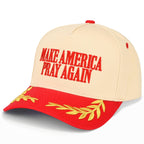 C.C MAKE AMERICA PRAY AGAIN Letter on Two Tone Trucker Hat