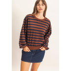 Striped Crew Neck Sweatshirt