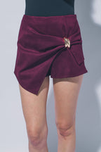 Overlay Mini Skort w/ Gold metal ring