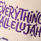 EVERYTHING HALLELUJAH Embroidered Checker Brim Trucker Hat