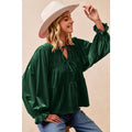 CHRISTMAS THEME VELVET BOW TIED TOP
