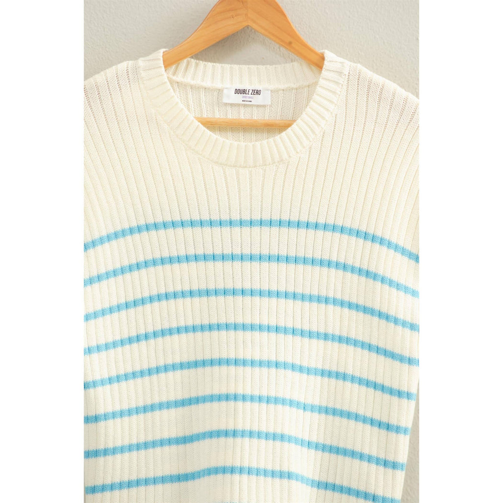 Sleeveless Ribbed Striped Knit Top