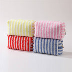 Plush Striped Sherpa Makeup Bag - Cozy Travel Pouch | 40P621