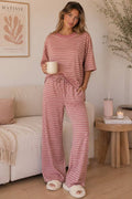 Striped Lounge Top & Pants Set
