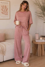 Striped Lounge Top & Pants Set