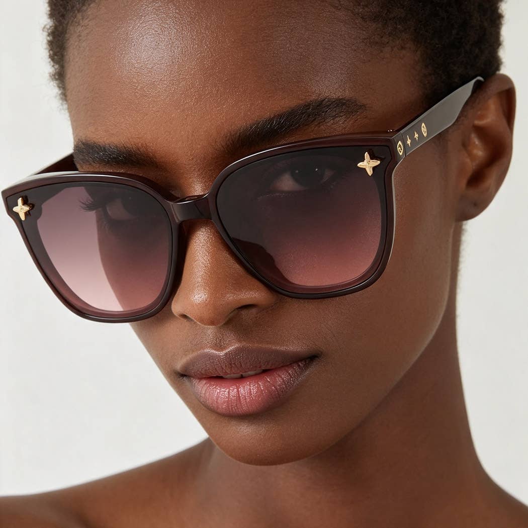 Luxury Clover Charm Sunglasses