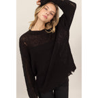 Distressed Knit Sweater