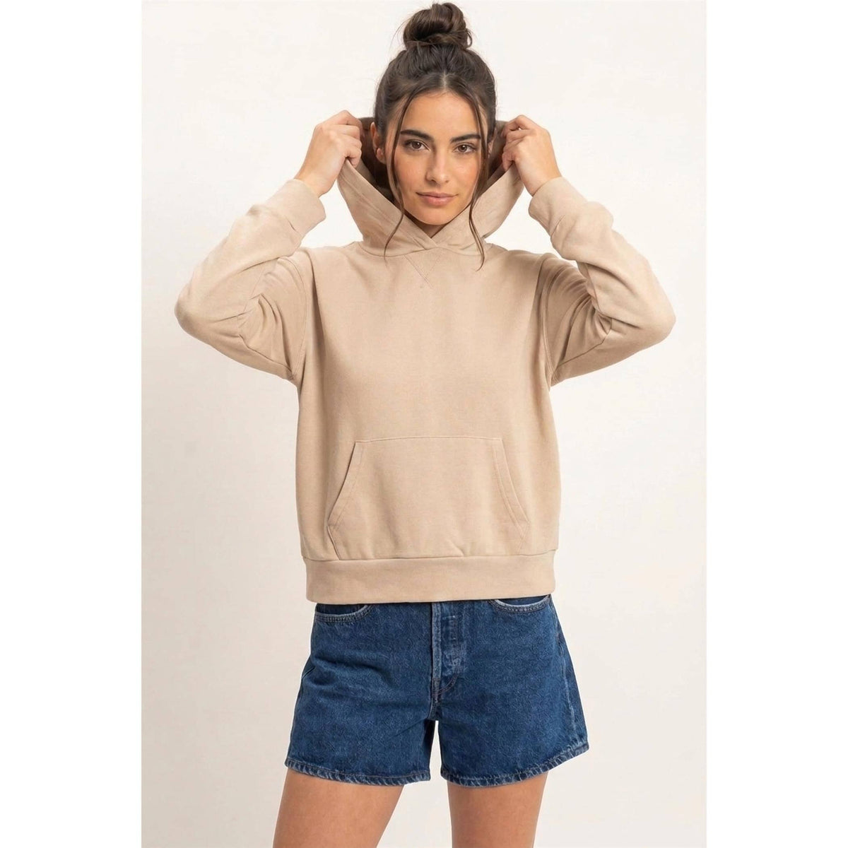Long Sleeve Hoodie With Kangaroo Pocket