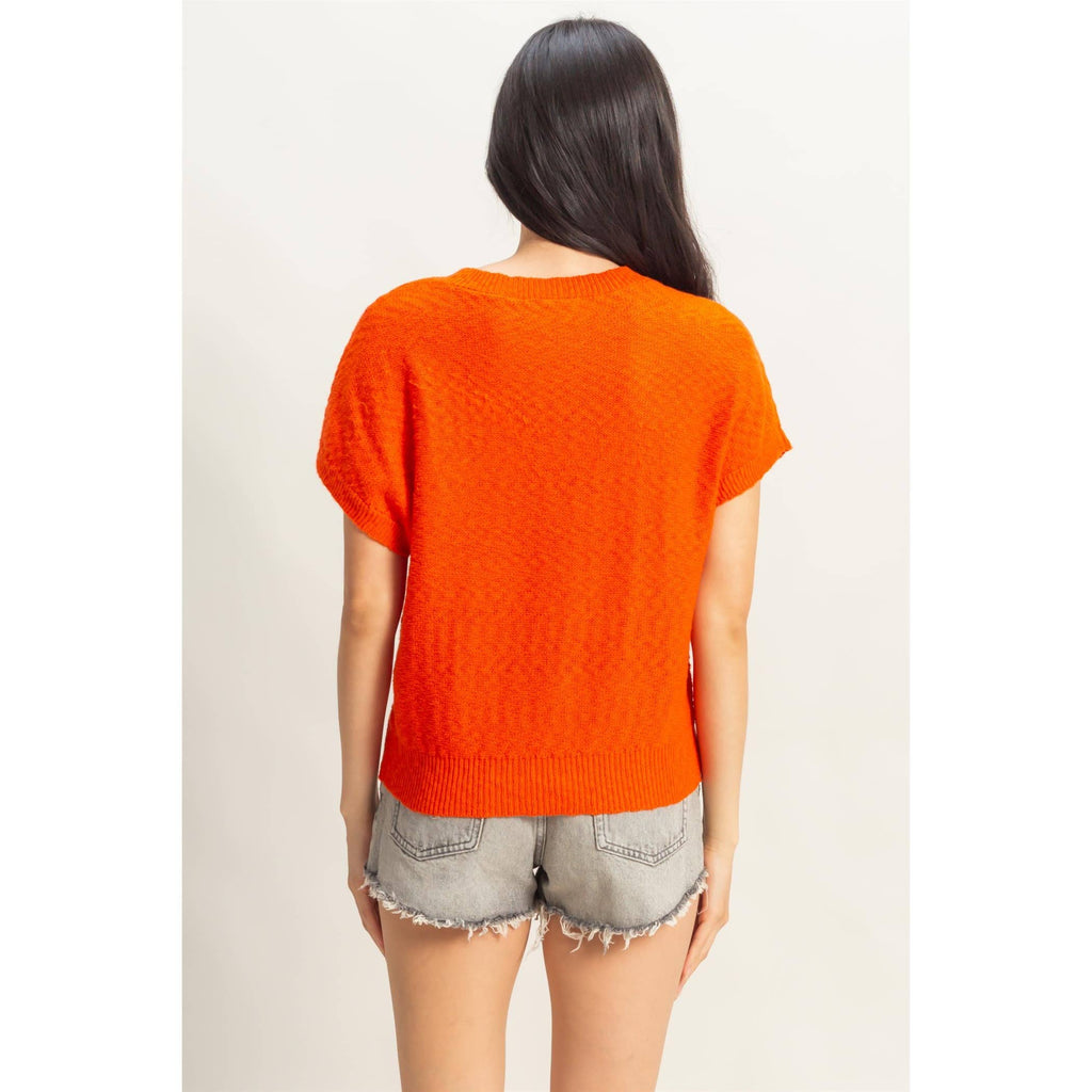 Front Pocket Lightweight Sweater Top