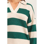 Rugby Stripe Polo Sweater