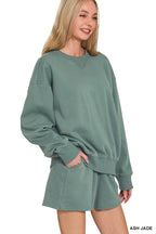 Fleece Sweatshirts & Shorts Set