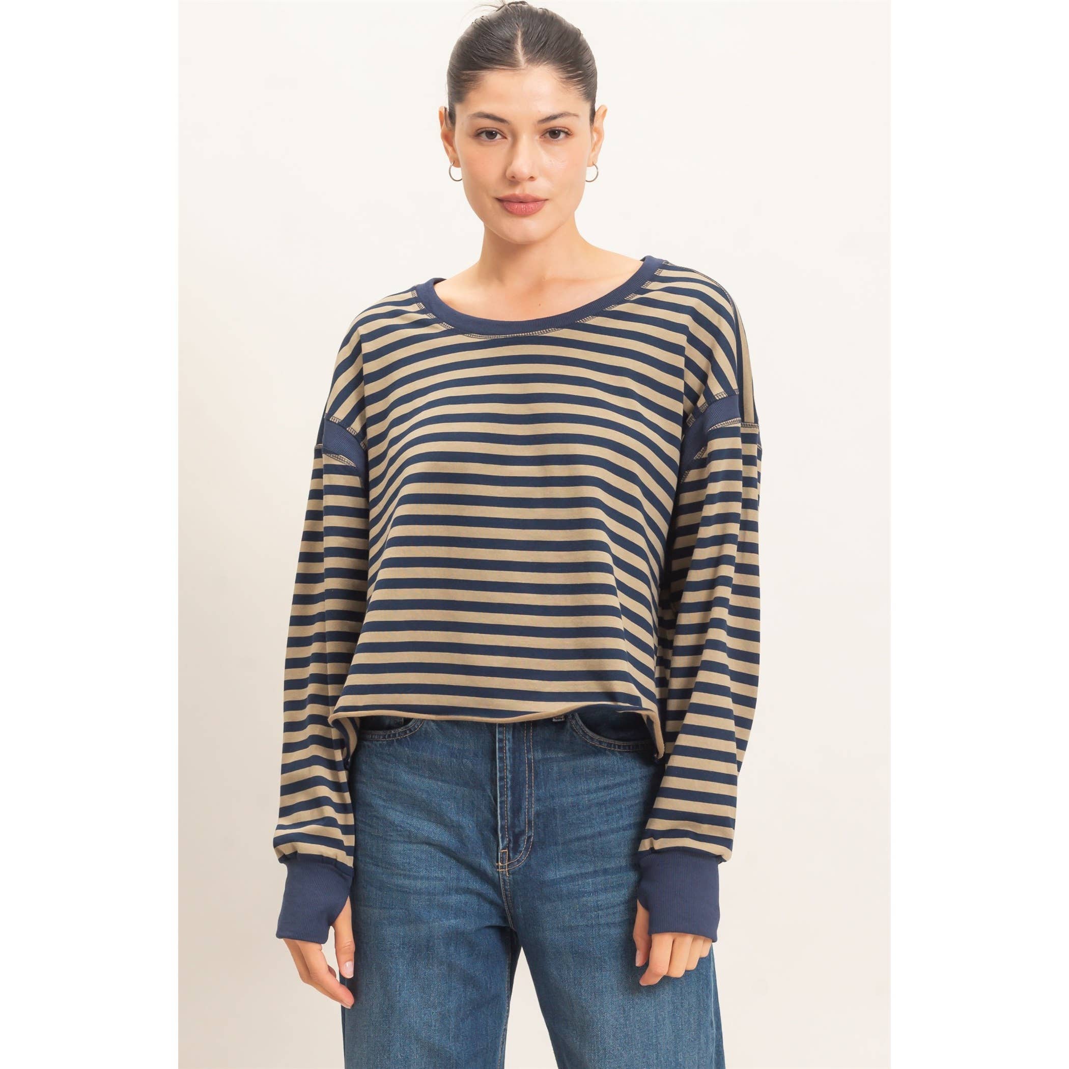 Striped Long Sleeve Top