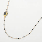 Football Charm Accent Dainty Beaded Game Day Chain Necklace