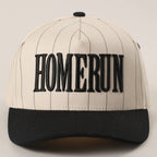 HOMERUN Pinstripe Embroidered Trucker Hat