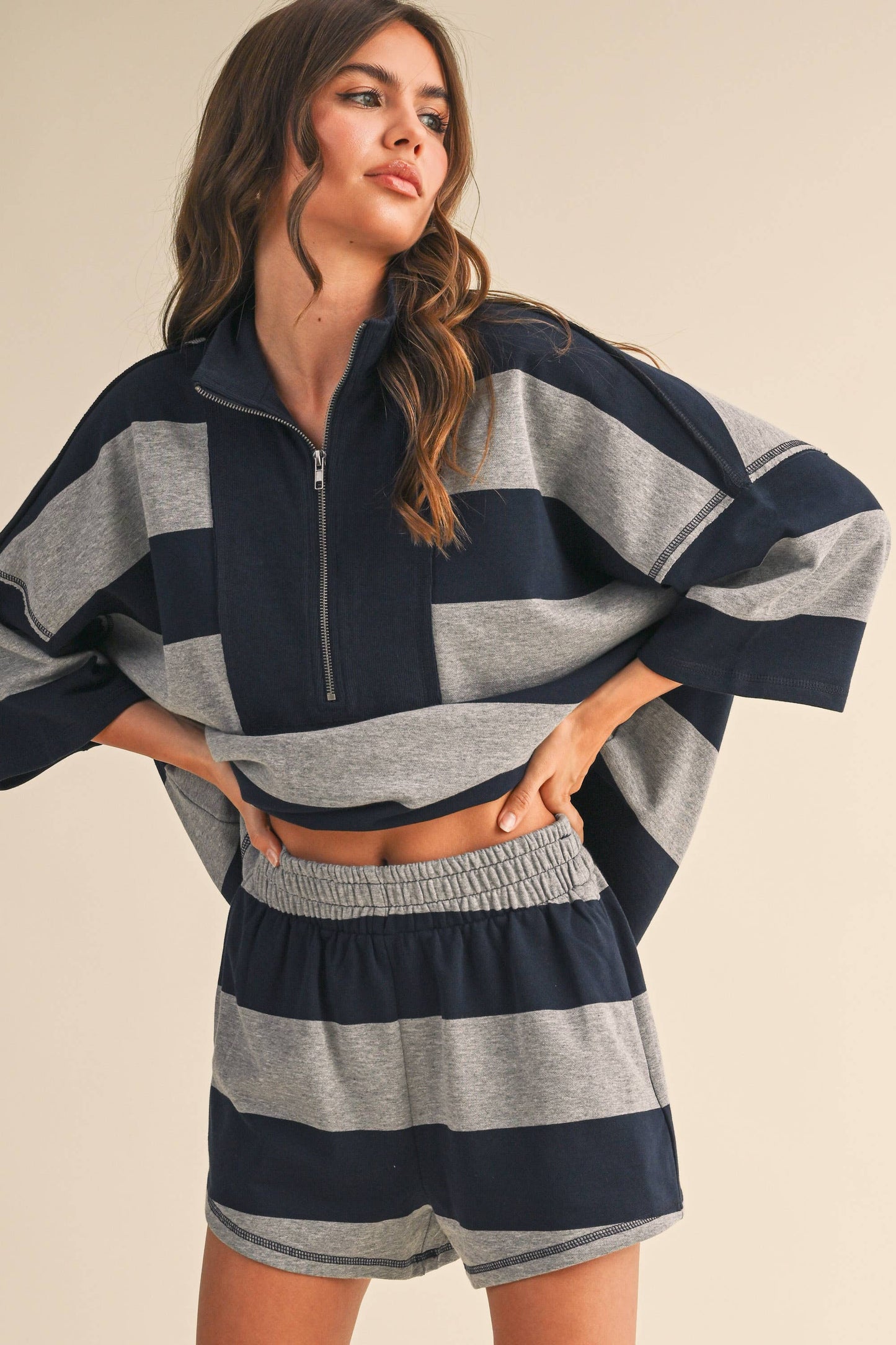 Espresso Stripe Oversized Set