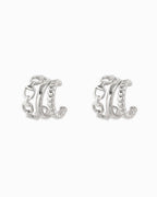 3-Line Horsebit Hoop Earrings