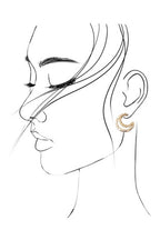 GOLD PEARL HOOP STUD TRIO EARRINGS | 80E2990