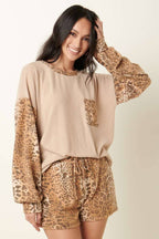 MIX MEDIA LEOPARD PRINT LOUNGE SETS
