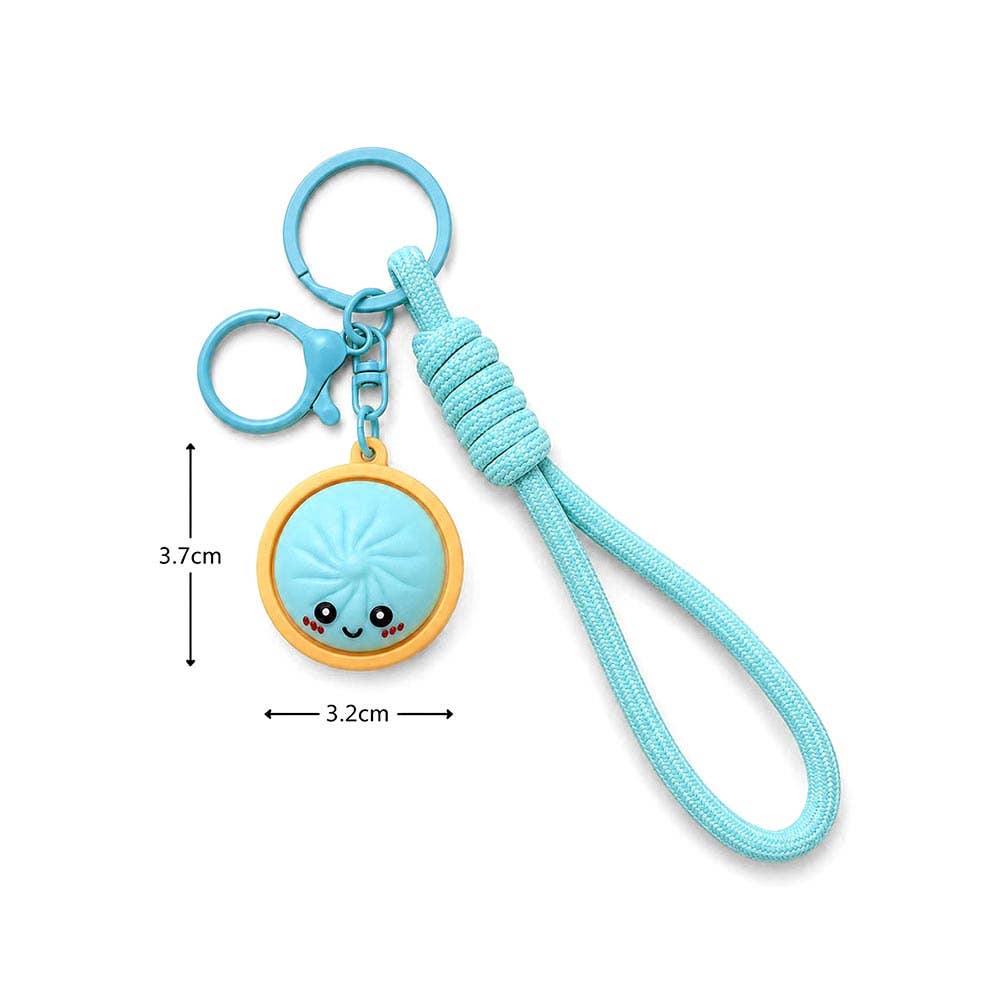 12PCS - Cute Bao Bun Dumpling Stress Relief Fidget Clicker Bag Charm Keychains