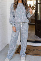 LAS Fruits Plants Abstract Drawstring Lounge Set (S-XL)