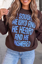 Polka Dot Slogan Crewneck Pullover Top | S-XL