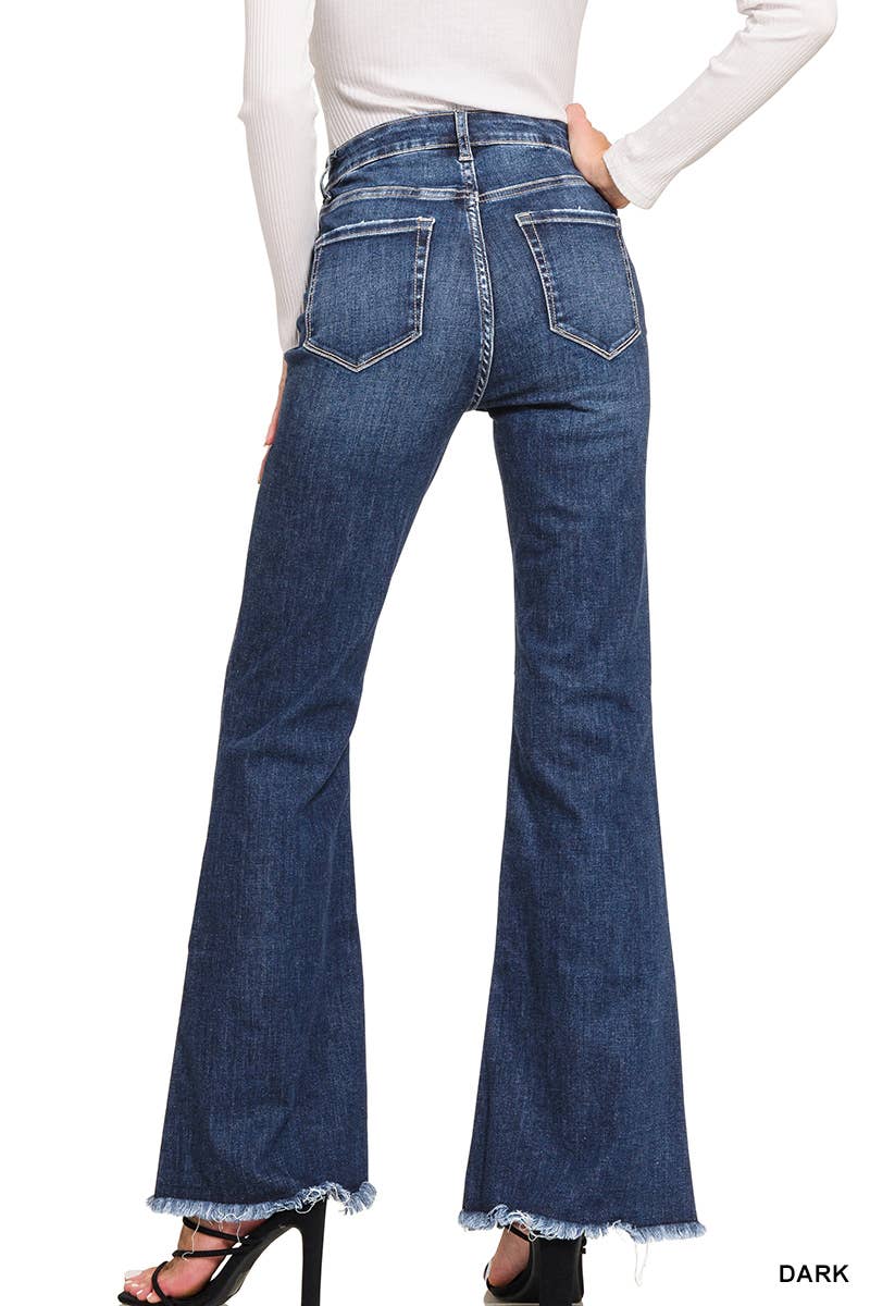 High Rise Bell Bottom Stretchy Jeans
