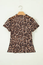 PRETTY BASH Western & Leopard Mesh Top