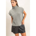 Sleeveless High Neck Sweater