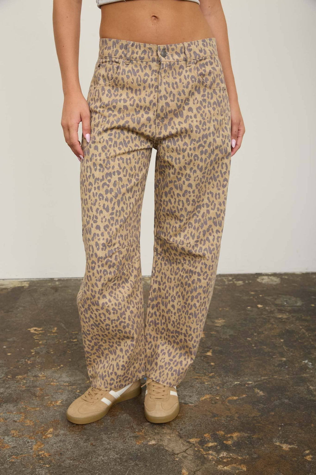 LEOPARD PRINT JEANS