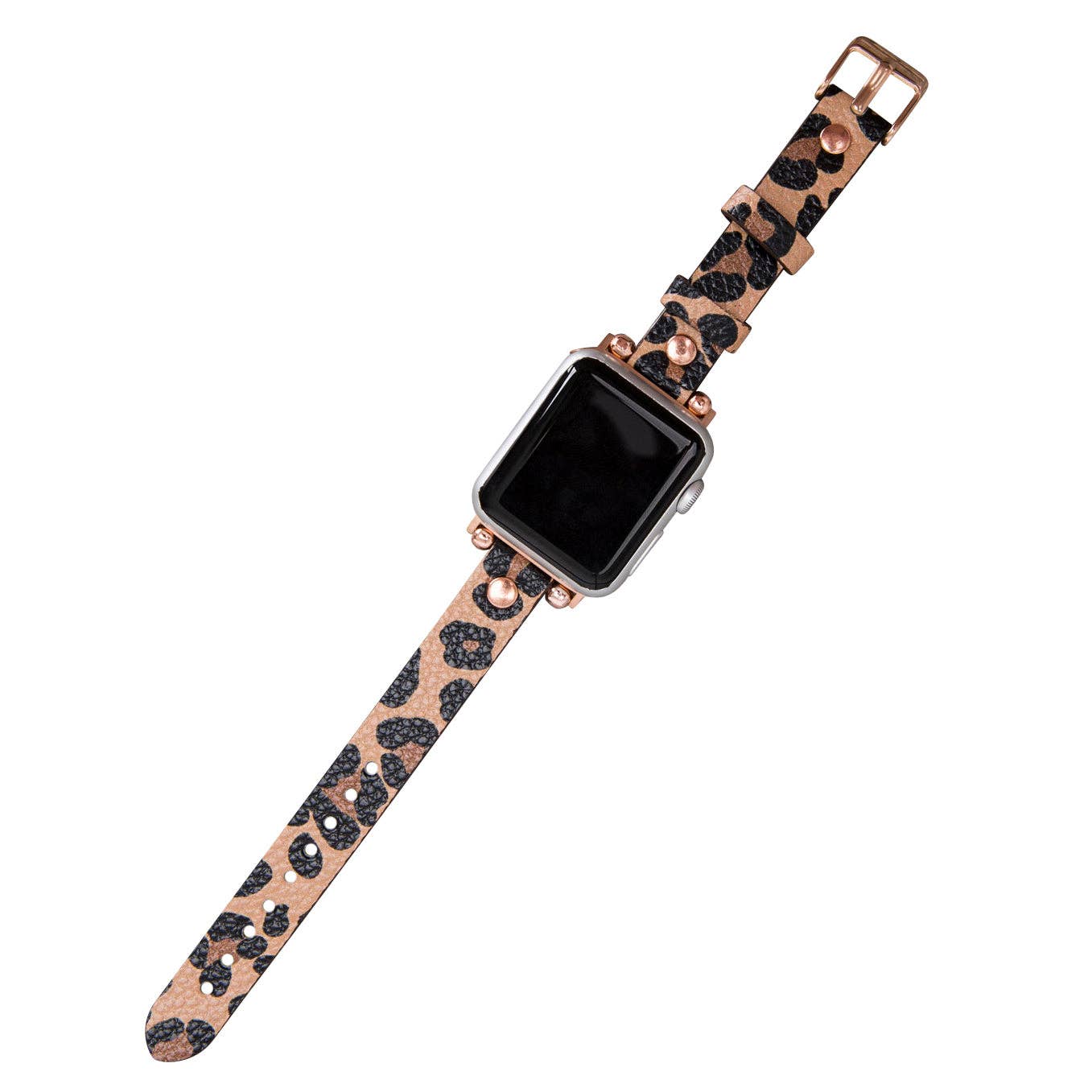 Apple Watch Band 38mm 40mm 42mm 44mm, Leather Watchband, Leopard Apple Watch Strap, iWatch Bracelet, Personalized Gift, Custom iWatch Band