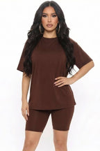 Loose Fit Top & Bike Shorts Set
