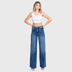 P1058W-DM HIGH RISE COMFORT STRETCH WIDE LEG JEANS