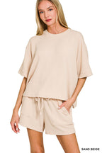 Rib Tee & Shorts 2pc Set