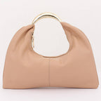 Metallic Top Handle Hobo Bag