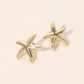 Metal Starfish Stud Earrings