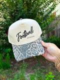 Football Season Washed Leopard Canvas Trucker