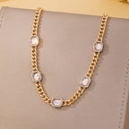 Soft Pink Crystal Station Statement Necklace | 80N93382