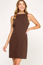 Solid Shift Dress