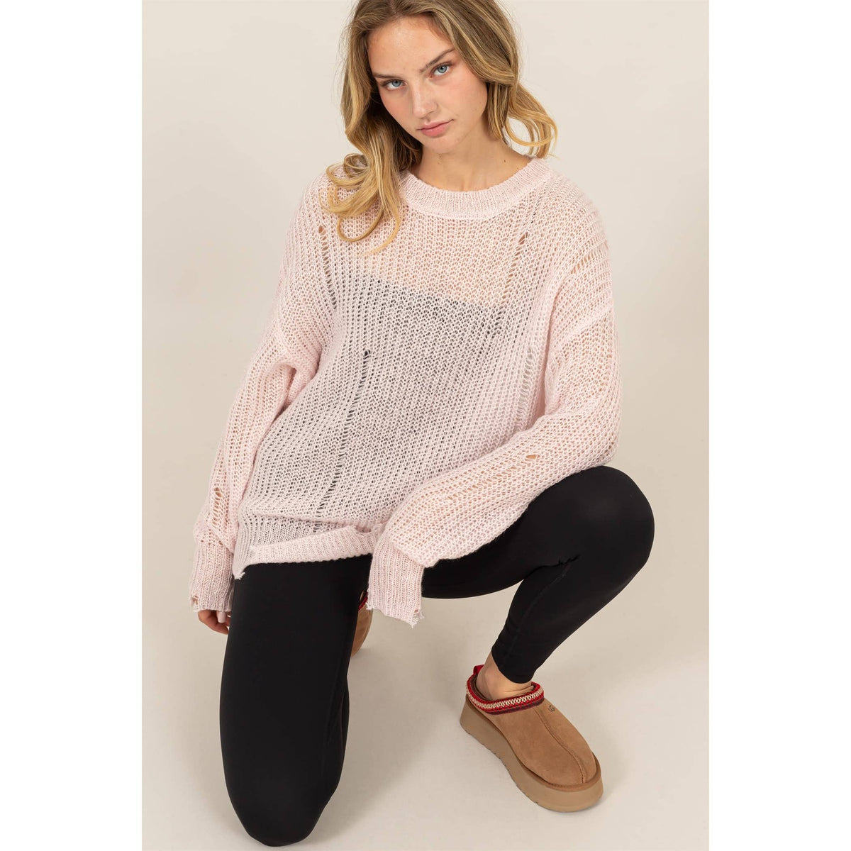 Distressed Knit Sweater