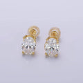 14K Gold Filled Oval Stud Earrings