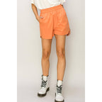 Poplin High Waist Shorts