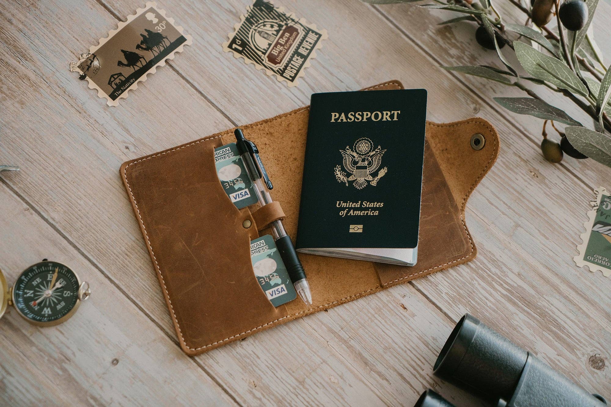 Personalized Leather Passport Cover, Leather Journal, Refillable Custom Notebook Travel Journal, Handmade Journal, Personalized Wedding Gift, Groomsmen Gift, Wedding Gift