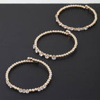 Multi Rhinestone Beaded Bracelet