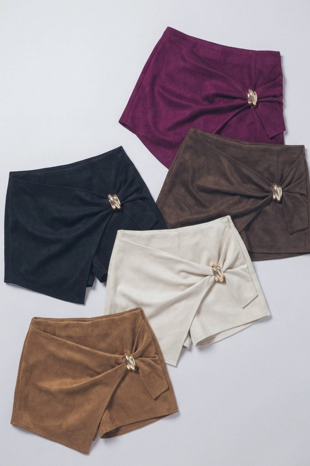 Overlay Mini Skort w/ Gold metal ring